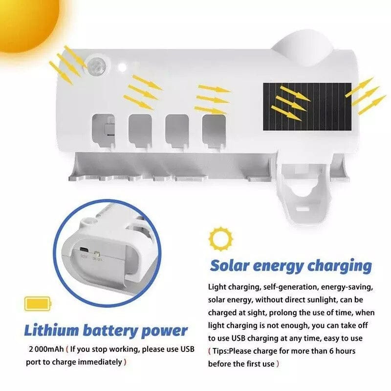 壁掛けUV歯ブラシ消毒ステーション