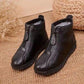 Non-slip genuine leather ankle boots: elegance and safety for everyday wear