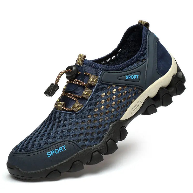 Orthopedic hiking shoes with quick-dry feature