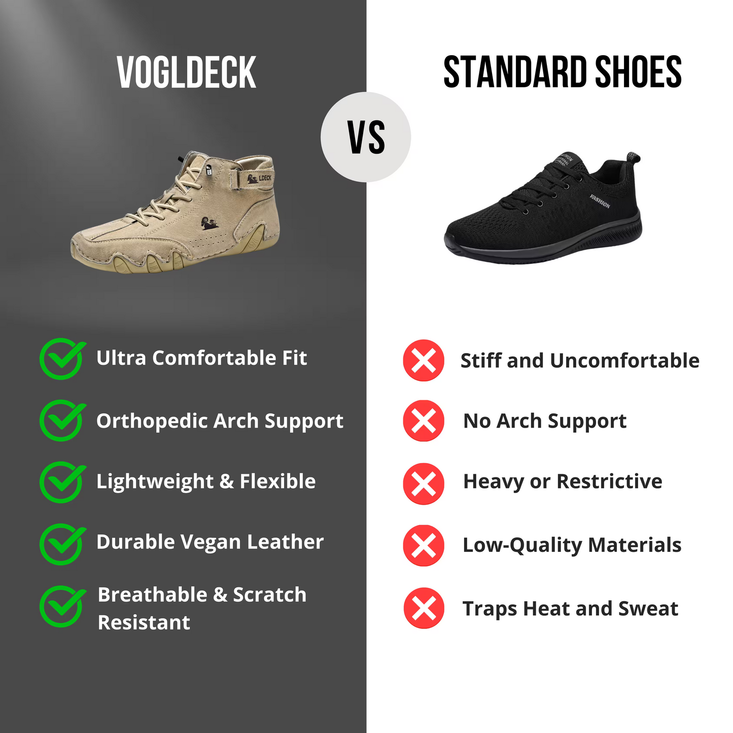 VoglDeck — Elegant shoes designed for relief 