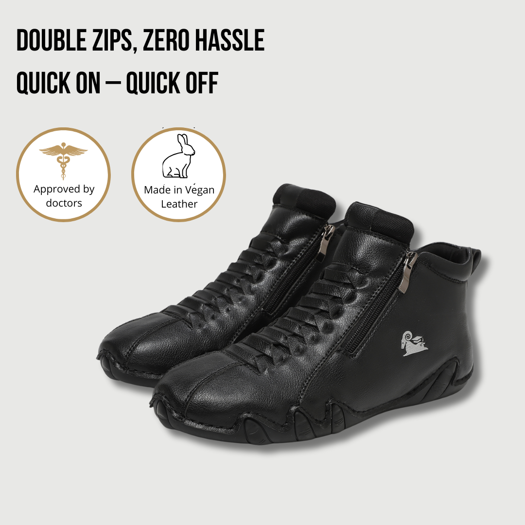 VogBeck 2.0 – Ortopedické priedušné topánky s dvojitým zipsom pohodlie 
