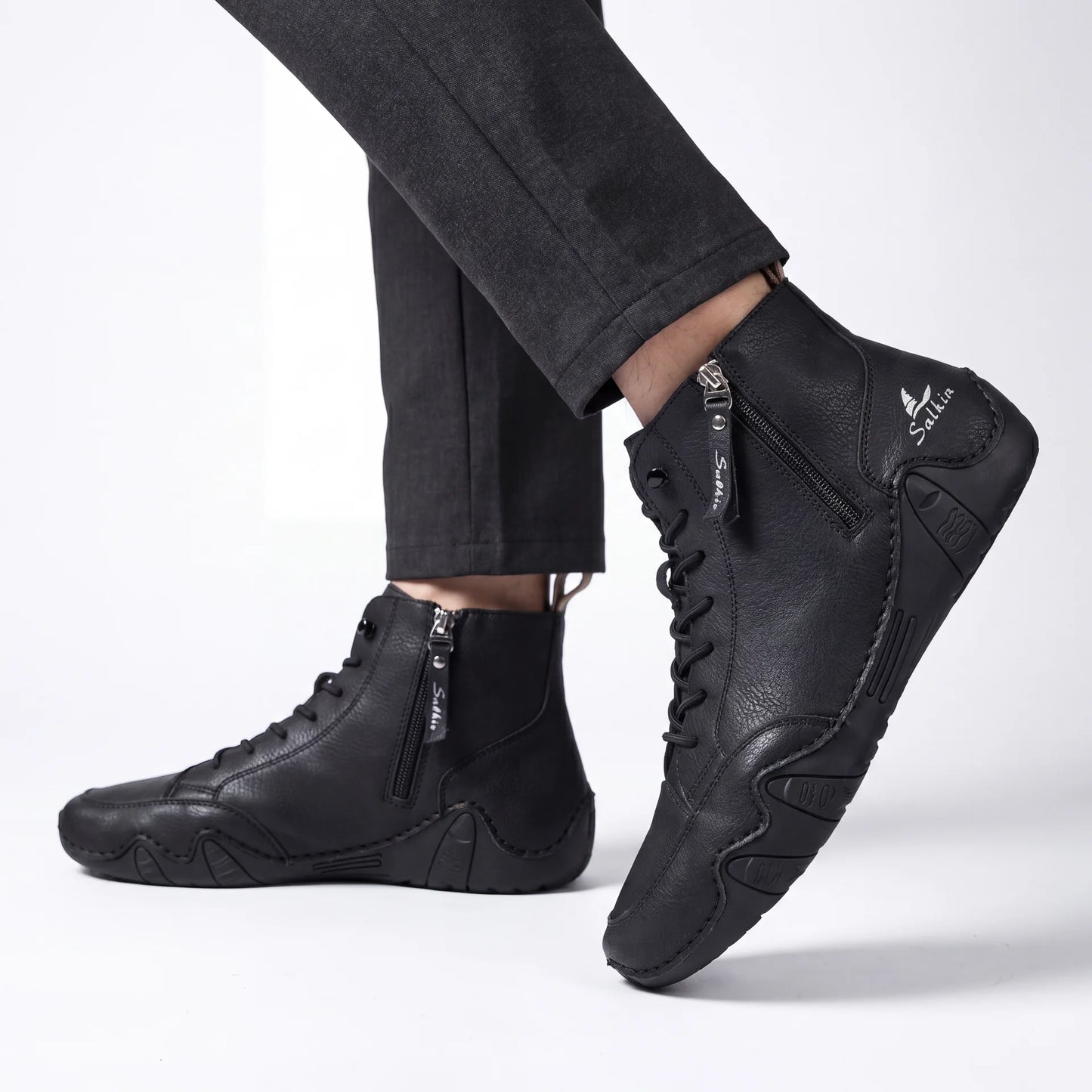 VogSalkin - Calçado com fecho éclair resistente e durável 